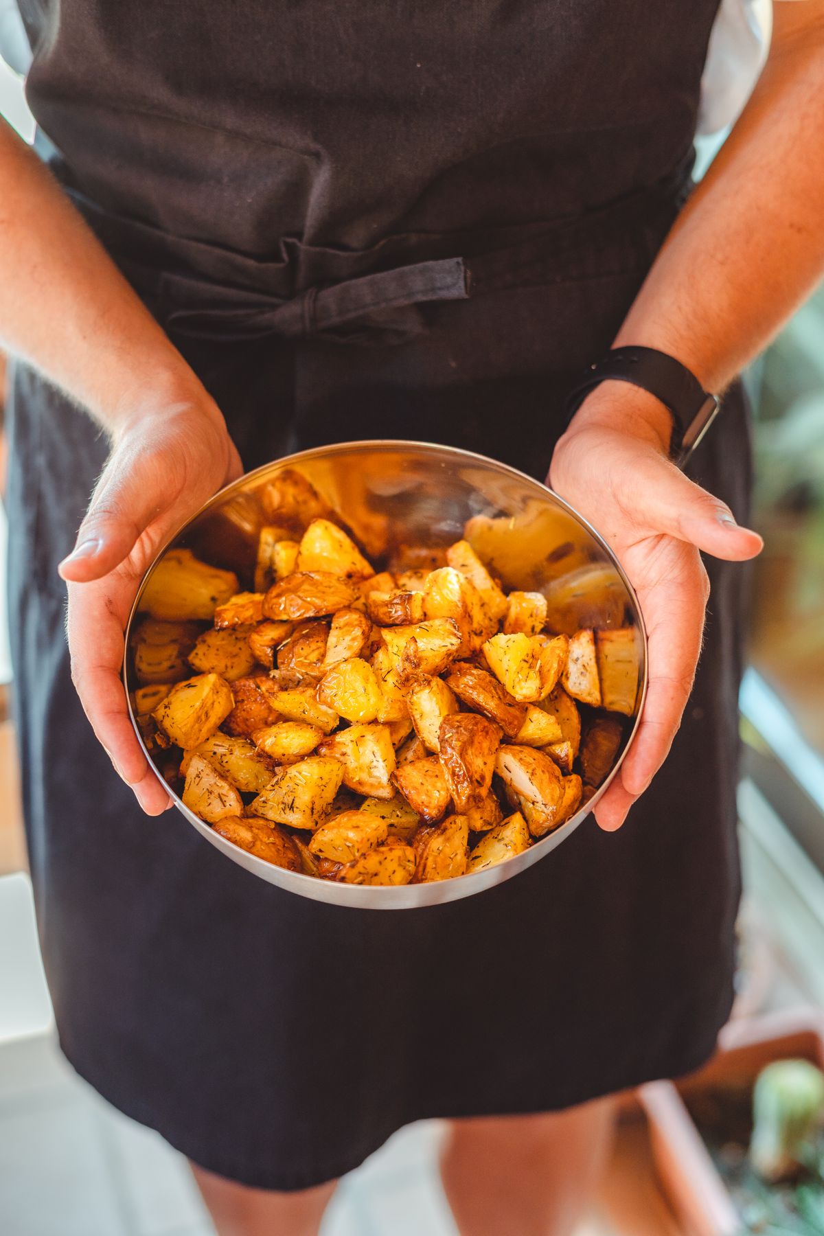 Grilled potatoes
